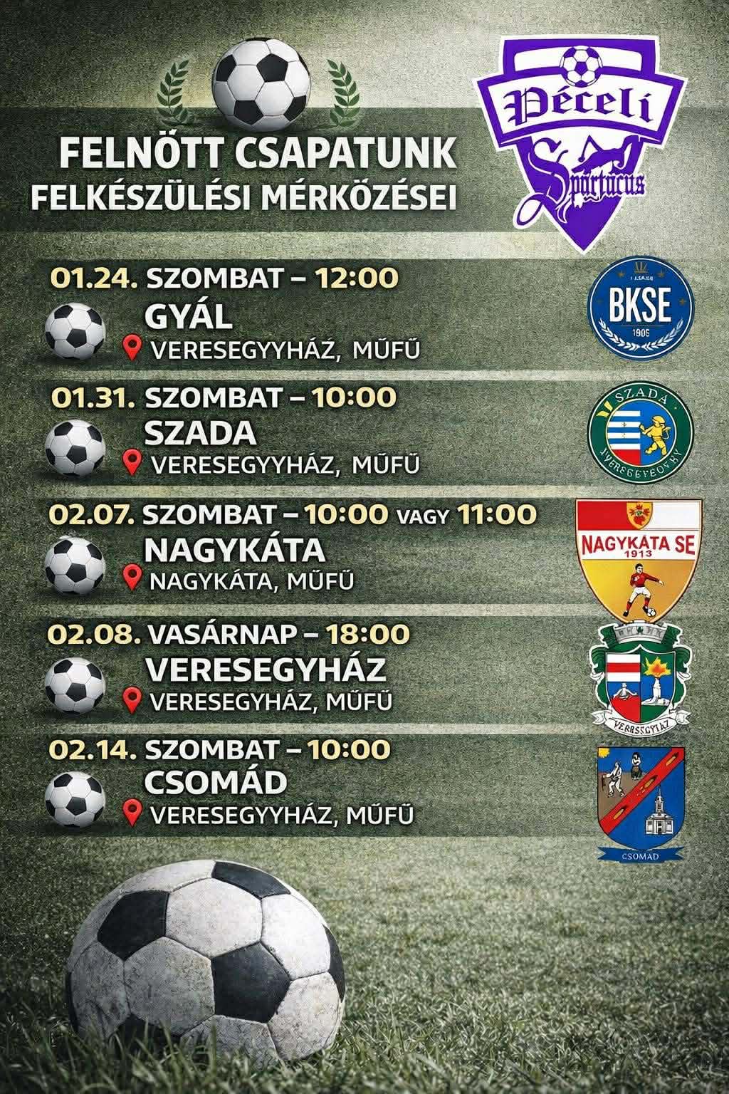 Közelgő események